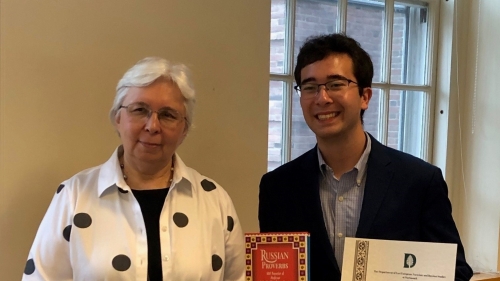 Lintaro Donovan accepting Pray Prize